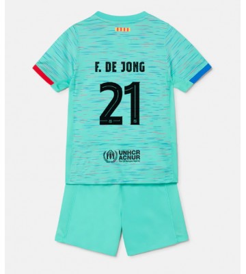 Barcelona Frenkie de Jong #21 Koszulka Trzecich Dziecięca 2023-24 Krótki Rękaw (+ Krótkie spodenki)